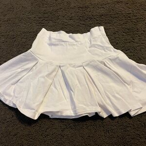 White tennis skirt